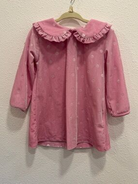 H&M Pink Ruffle Collar Polka Dot Kids Dress